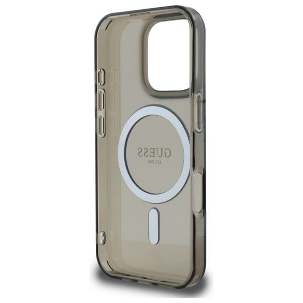 Guess - IML Glitter Circle MagSafe (GUHMP16LHFGEREK) - iPhone 16 Pro - Black
