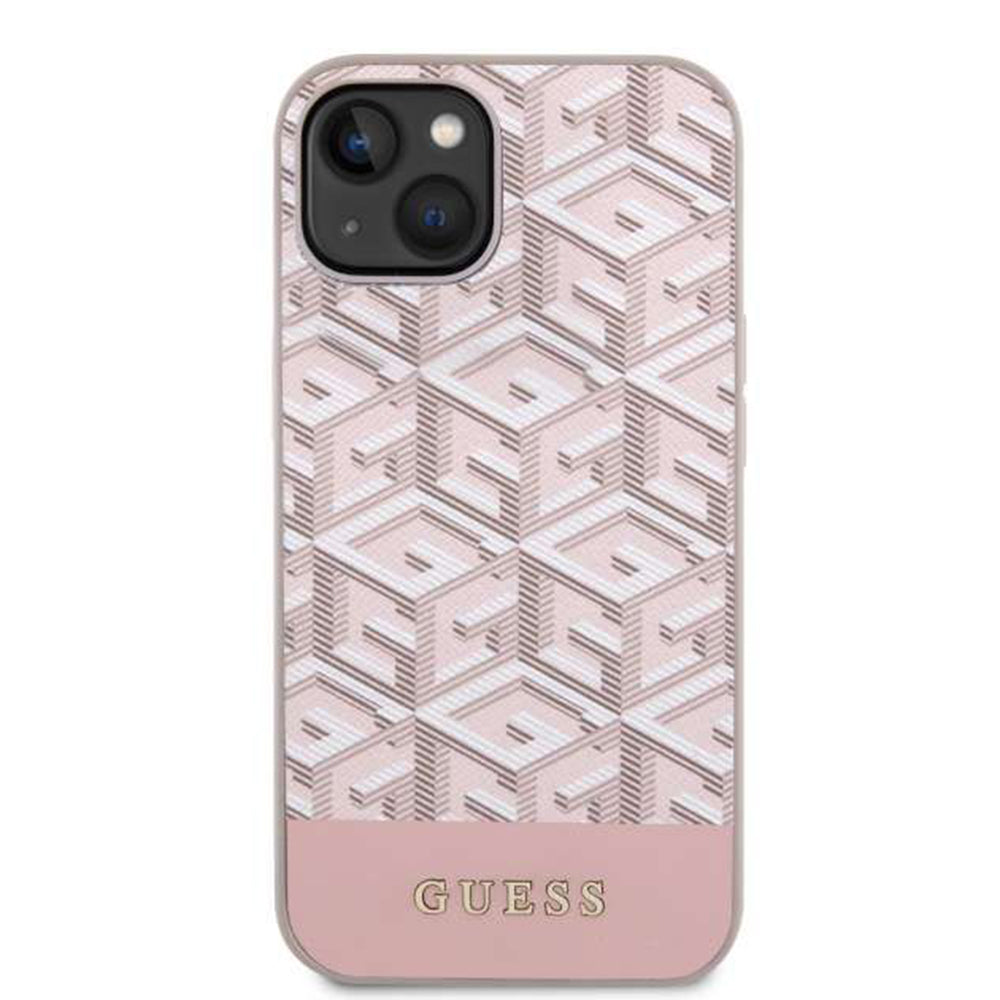 Guess - GCube Stripes MagSafe (GUHMP14SHGCFSEP) - iPhone 14 - Pink