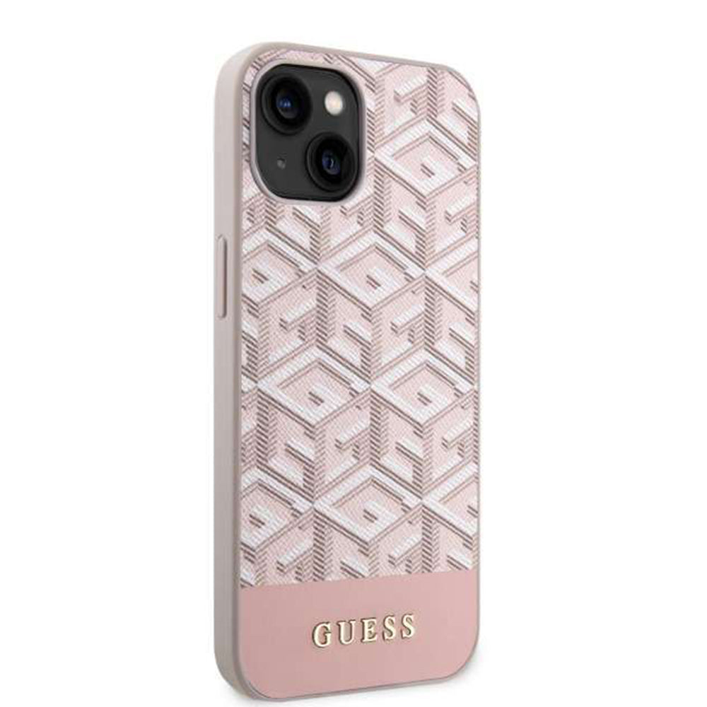 Guess - GCube Stripes MagSafe (GUHMP14SHGCFSEP) - iPhone 14 - Pink