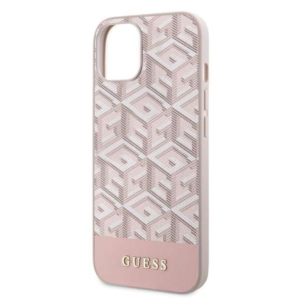 Guess - GCube Stripes MagSafe (GUHMP14SHGCFSEP) - iPhone 14 - Pink