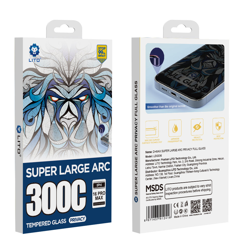 Lito - D+ Max Privacy 300C - iPhone 16 Plus - Black