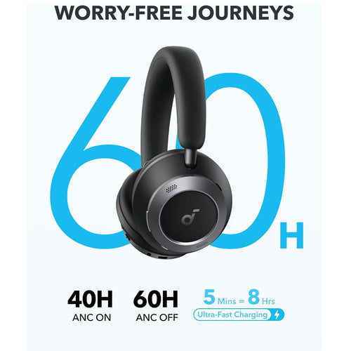 Anker - Wireless Headphones SoundCore Space One Pro (A3062G11) - Bluetooth 5.3, Active Noise Cancelling, Hi-Res - Black