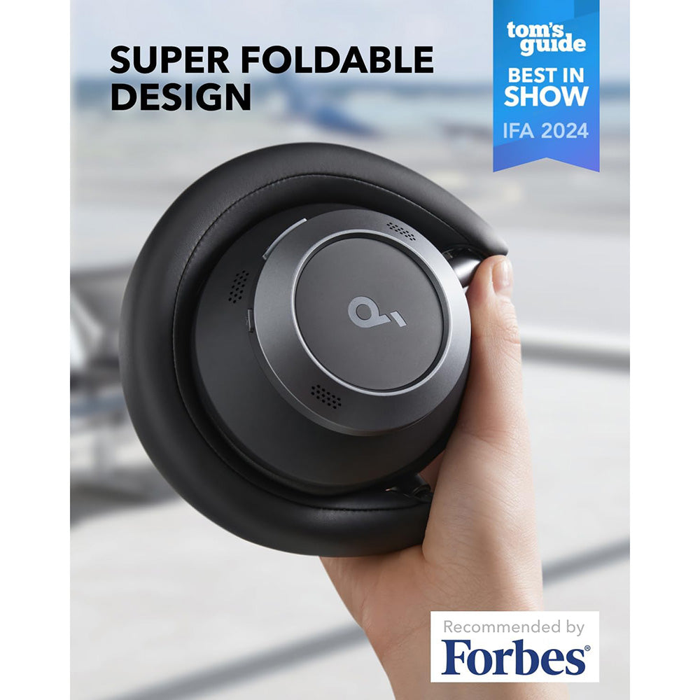 Anker - Wireless Headphones SoundCore Space One Pro (A3062G11) - Bluetooth 5.3, Active Noise Cancelling, Hi-Res - Black