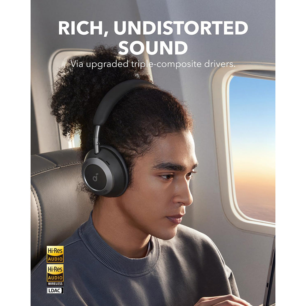 Anker - Wireless Headphones SoundCore Space One Pro (A3062G11) - Bluetooth 5.3, Active Noise Cancelling, Hi-Res - Black