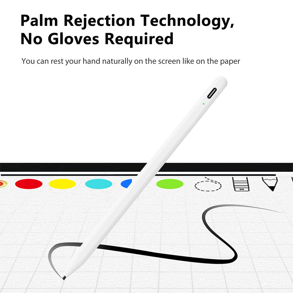 Techsuit - Stylus Pen (A580S) - for iPad, Bluetooth, Type-C, 130mAh, 5V, Palm Rejection, Microsoft Nib, Mute Writing - W