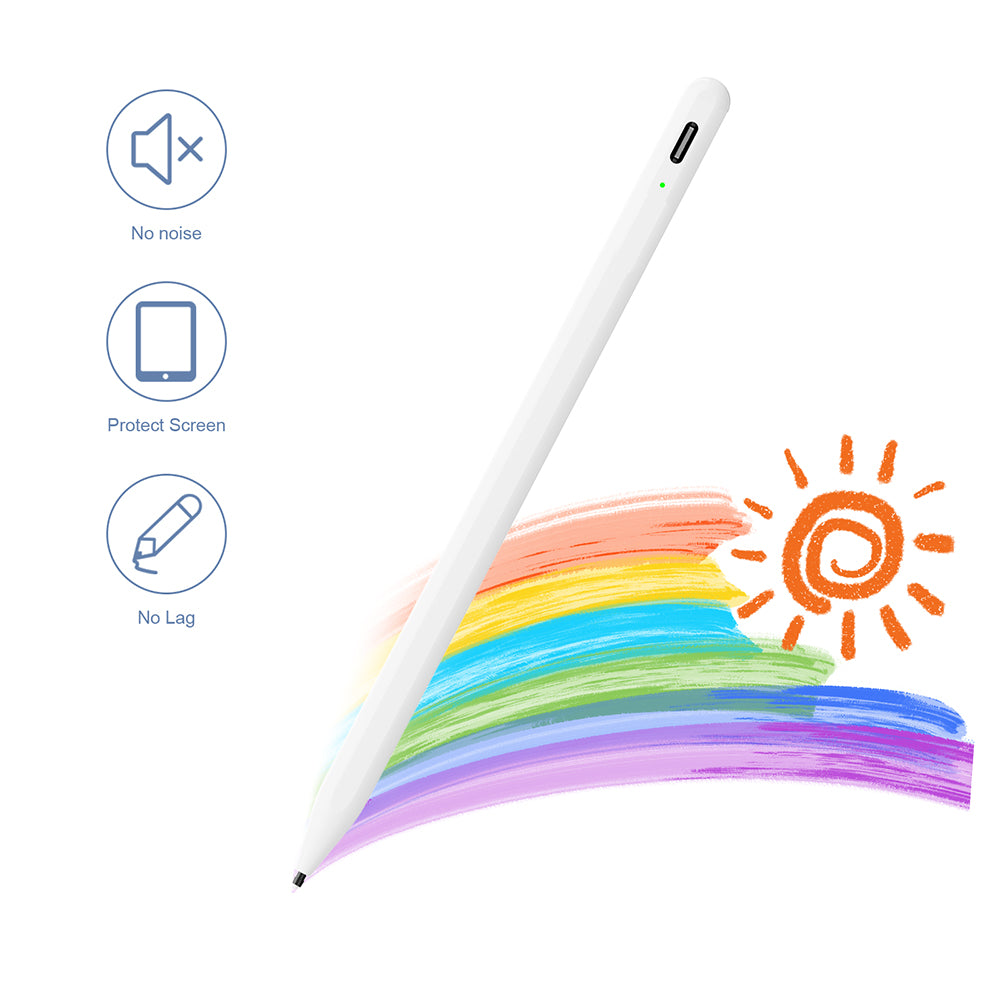Techsuit - Stylus Pen (A580S) - for iPad, Bluetooth, Type-C, 130mAh, 5V, Palm Rejection, Microsoft Nib, Mute Writing - W