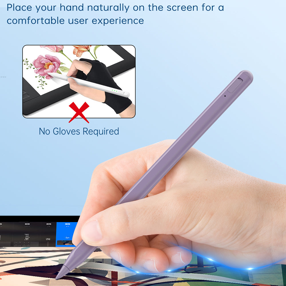 Techsuit - Stylus Pen (AC10SH) - for iPad, Bluetooth, Type-C, 125mAh, Palm Rejection, Replaceable Apple Nib - Serenity B