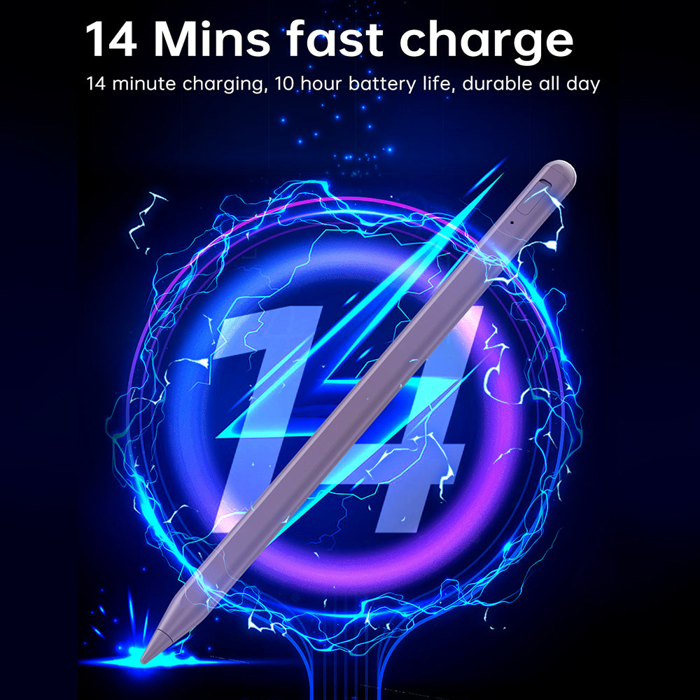 TechSuit Stylus Techsuit Stylus Pen (AC10SH), for iPad, Bluetooth, Type-C, 125mAh, Palm Rejection, Replaceable Apple Nib