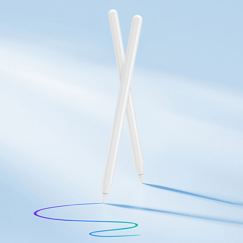 Techsuit - Stylus Pen (AC20-Pro) - for iPad, Bluetooth, Magnetic Charging, Palm Rejection, 70mAh, 5V - White