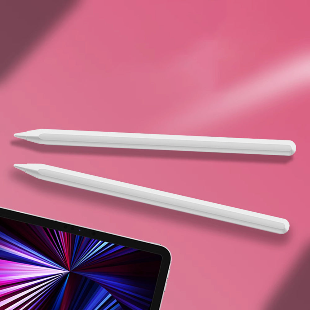 Techsuit - Stylus Pen (AC20-Pro) - for iPad, Bluetooth, Magnetic Charging, Palm Rejection, 70mAh, 5V - White