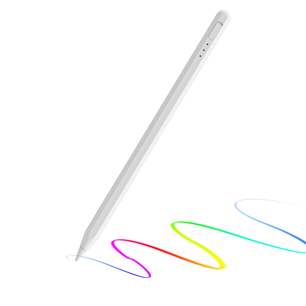 Techsuit - Stylus Pen (AX10-T) - for iPad, Type-C, Palm Rejection, Tilt Sensitivity, Side Adsorption, 125mAh - White