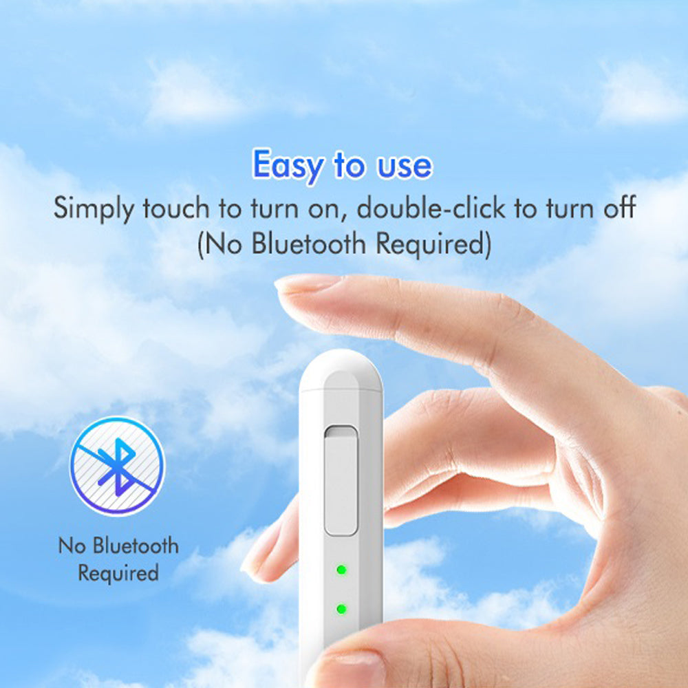 Techsuit - Stylus Pen (AX10-T) - for iPad, Type-C, Palm Rejection, Tilt Sensitivity, Side Adsorption, 125mAh - White