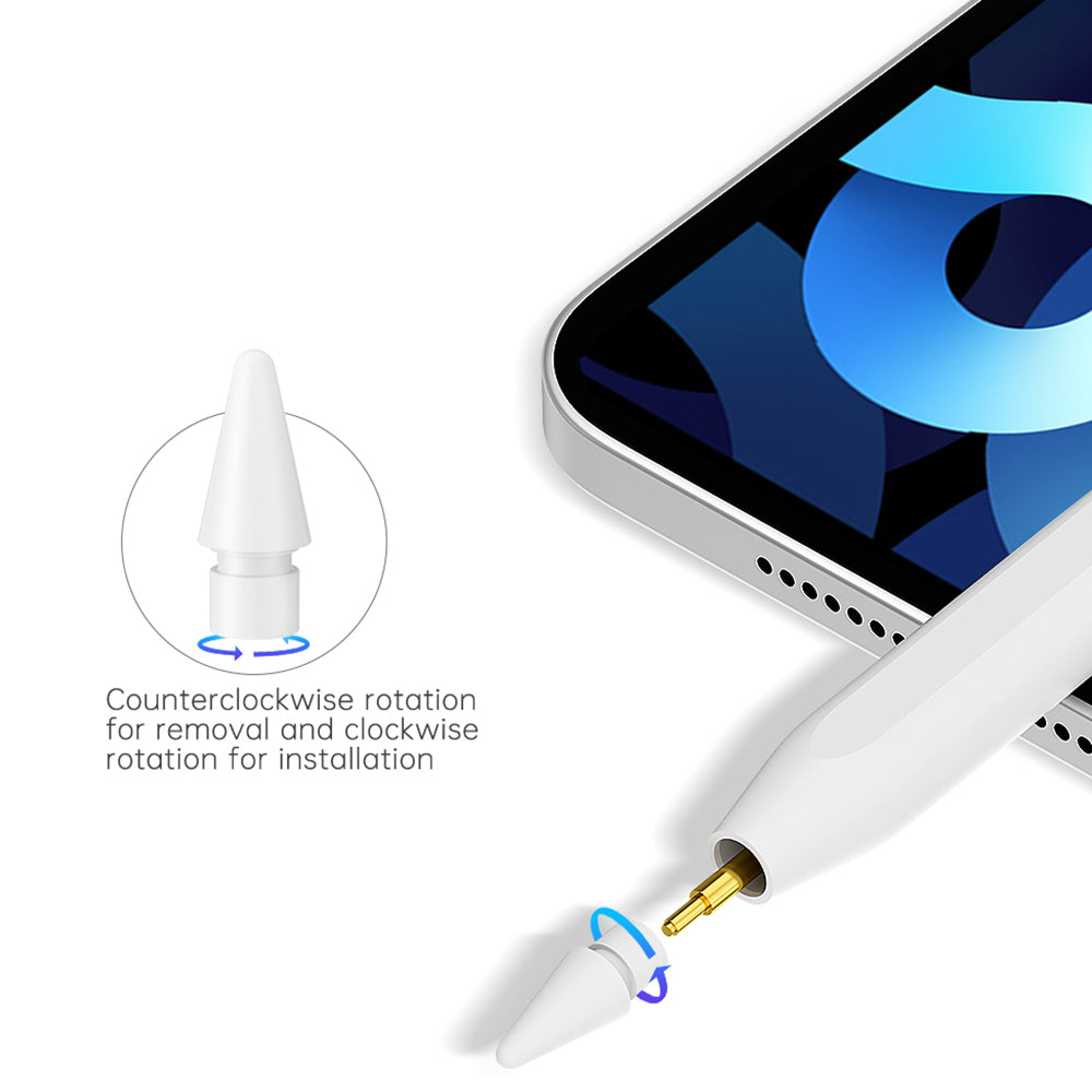 Techsuit - Stylus Pen (V15) - for iPad, Find My Pen App, Bluetooth, Type-C, Palm Rejection, Tilt Sensitivity, 130mAh - W