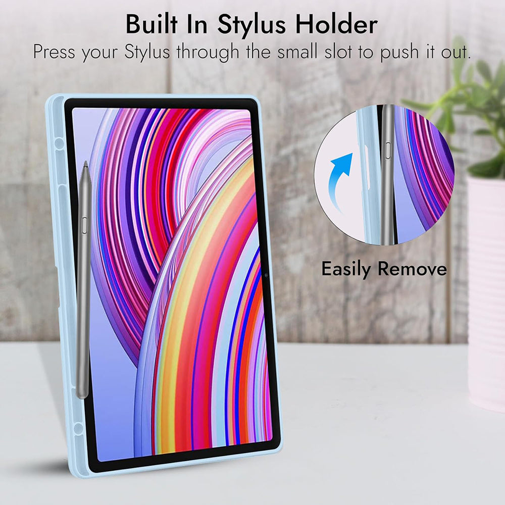 Techsuit - Flex Trifold (with Pencil Holder) - Xiaomi Redmi Pad Pro / Redmi Pad Pro 5G / Poco Pad - Gray