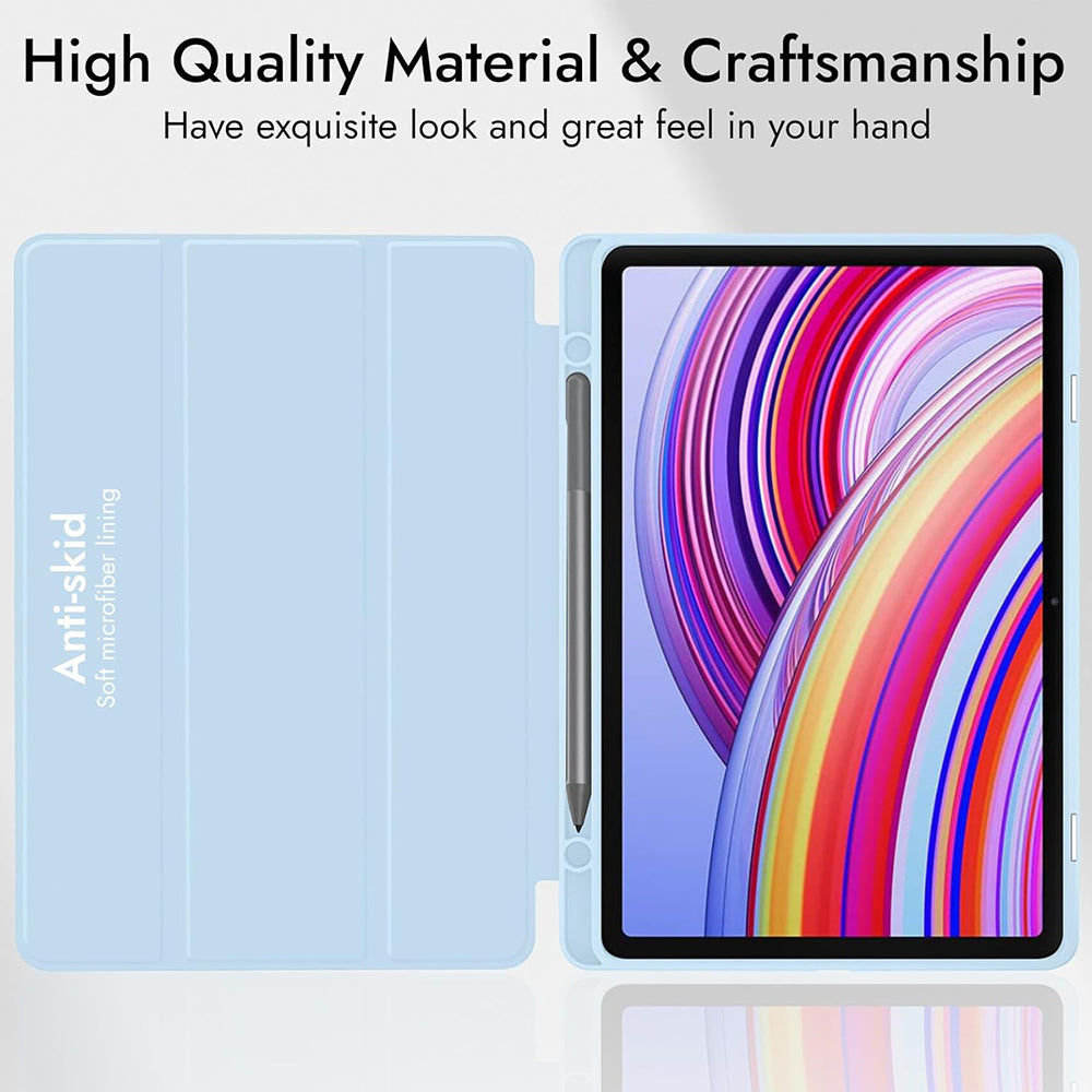 Techsuit - Flex Trifold (with Pencil Holder) - Xiaomi Redmi Pad Pro / Redmi Pad Pro 5G / Poco Pad - Pink