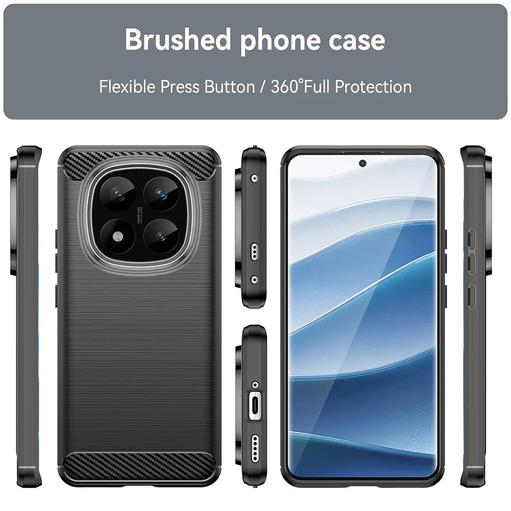 Techsuit - Carbon Silicone - Xiaomi Redmi Note 14 Pro+ 5G - Black