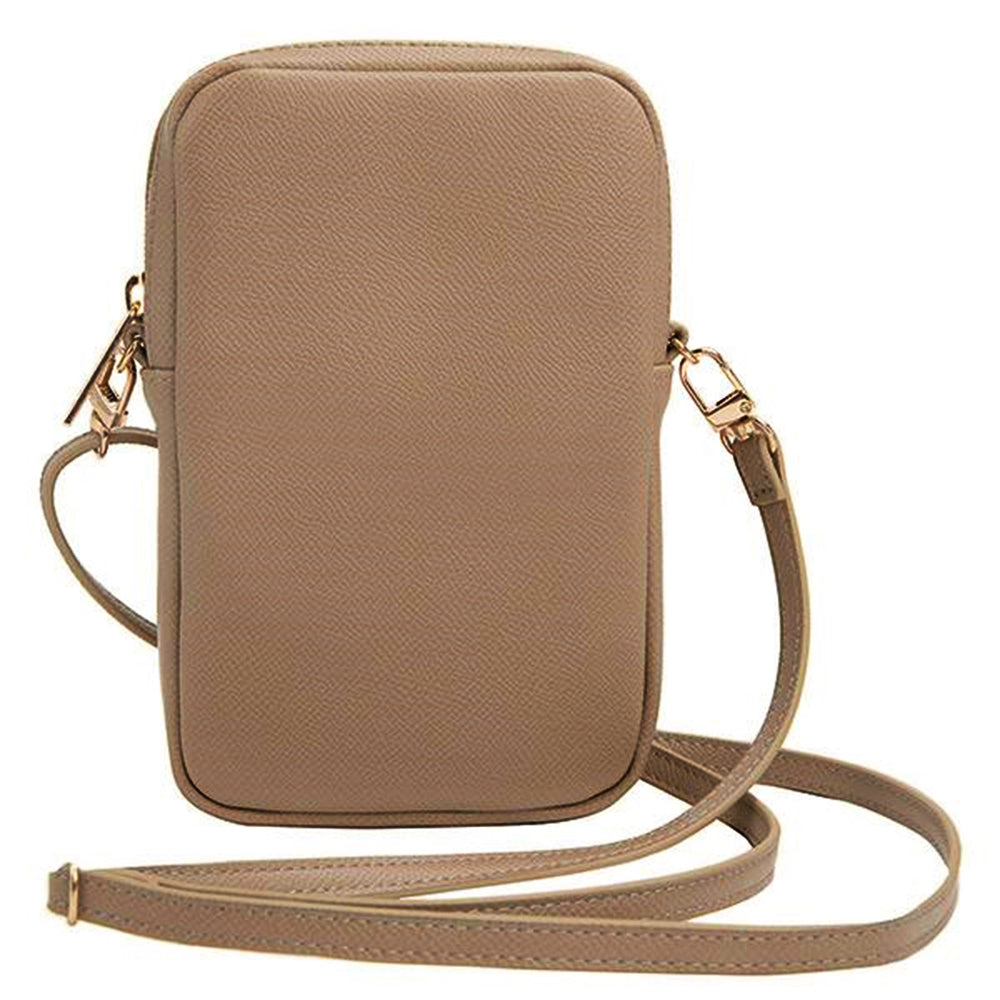 Guess - Universal Phone Pouch Zip Triangle 4G (GUWBZPGSTEGD) - Universal, Adjustable Strap, Zip Closure - Light Gold