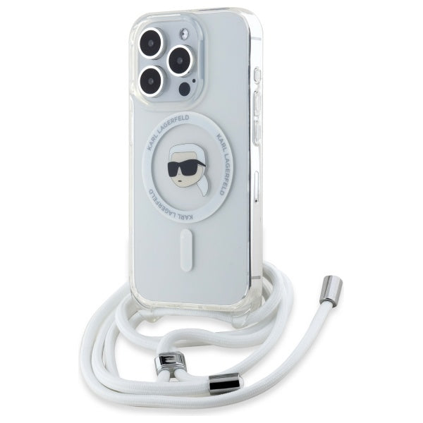 Karl Lagerfeld - IML Crossbody MagSafe (KLHMP16LHCKHNT) - iPhone 16 Pro - Transparent Karl Head