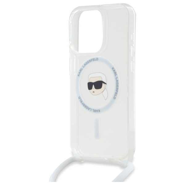 Karl Lagerfeld - IML Crossbody MagSafe (KLHMP16LHCKHNT) - iPhone 16 Pro - Transparent Karl Head