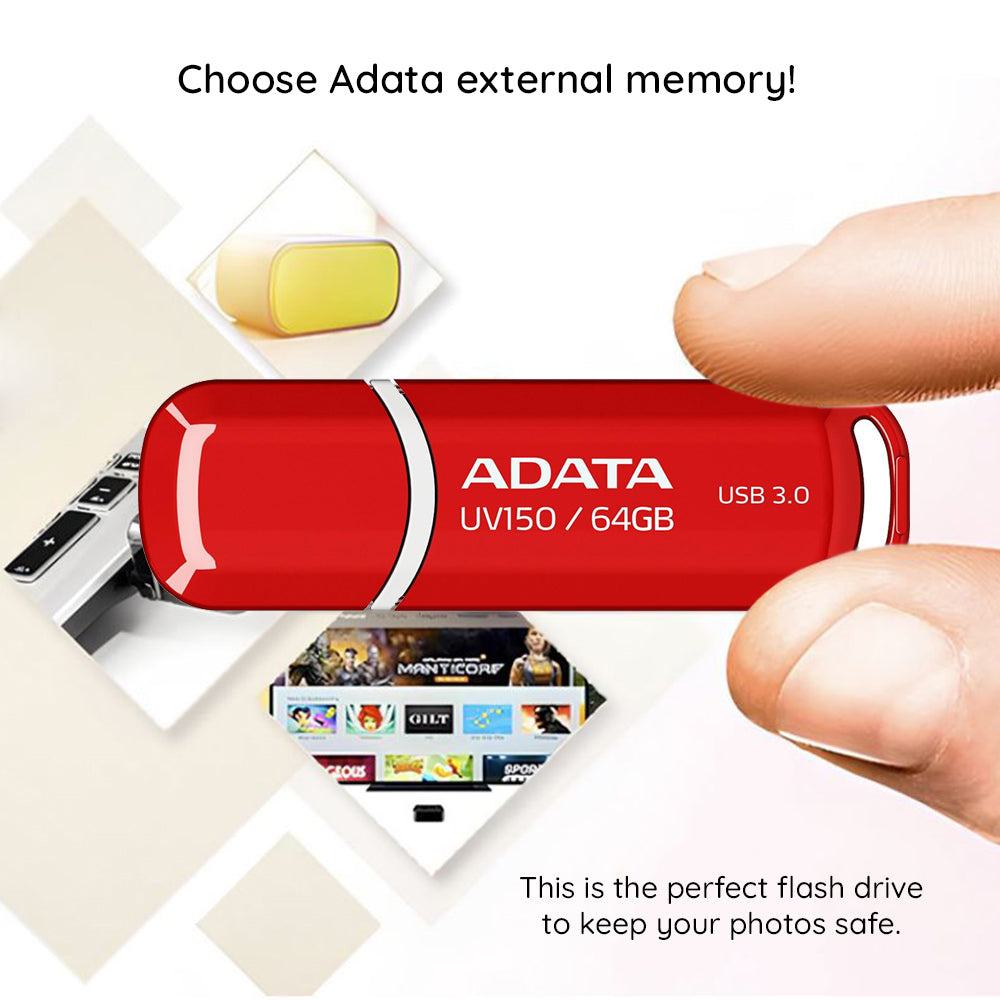 Stick de Memorie Adata AUV150-32G-RBK, USB 3.2, 32GB, Negru