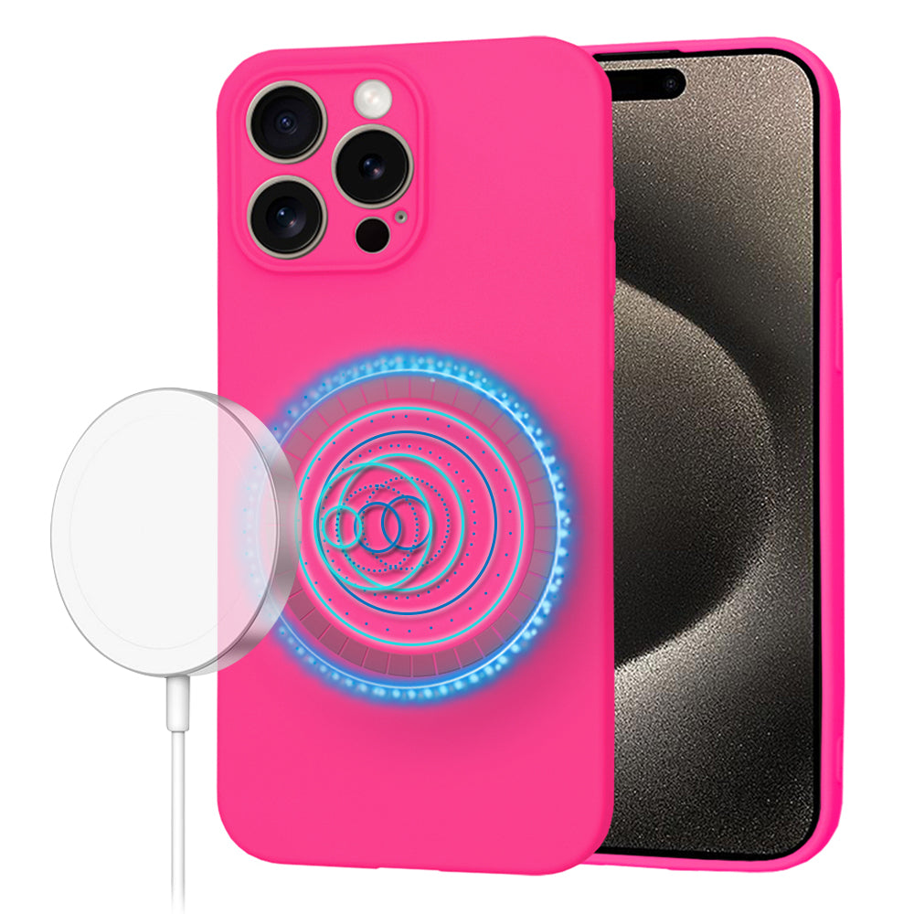 Techsuit - SoftFlex MagSafe - iPhone 15 Pro Max - Hot Pink