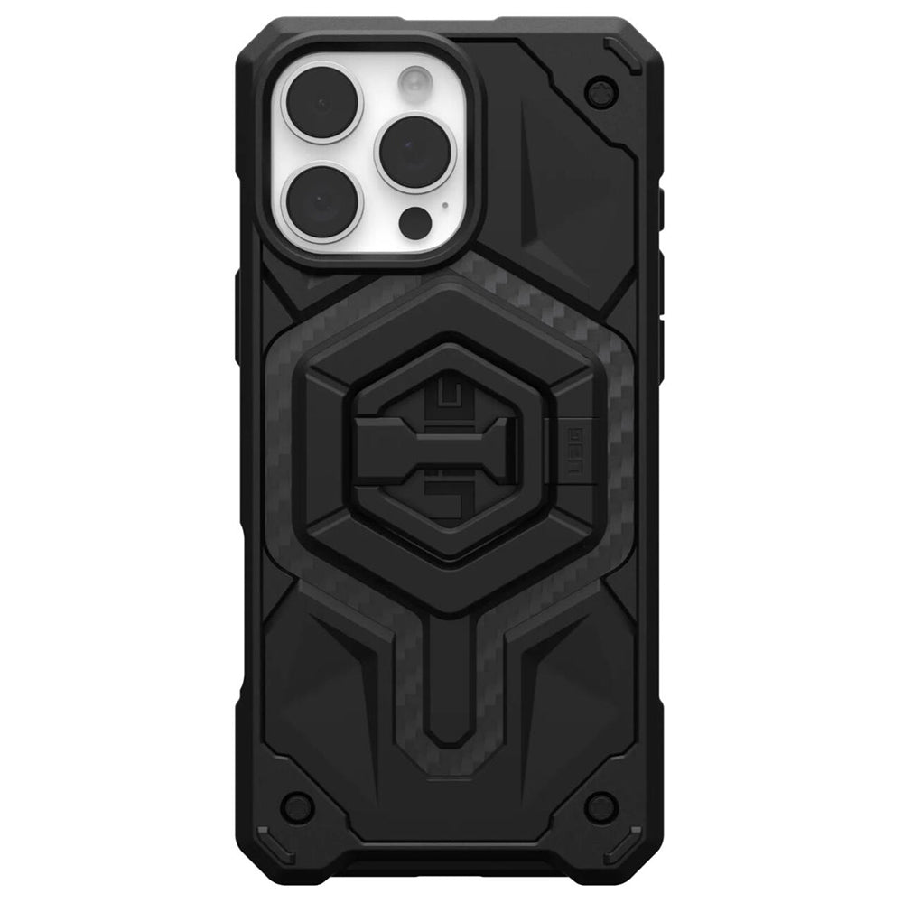 UAG - Monarch Pro MagSafe Bundle - iPhone 16 Pro Max - Carbon Fiber / Black Stand
