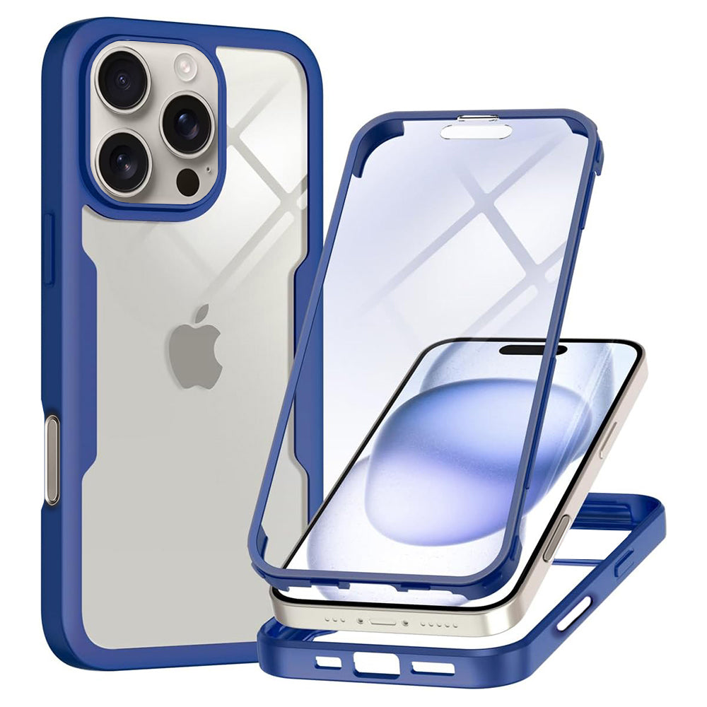 Techsuit - ColorVerse 360 Series + Screen Protector - iPhone 16 Pro - Blue