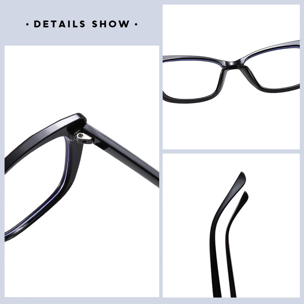 Techsuit - Anti-Blue Light Glasses Reflex PC (PC28016-C1) - Cat Eye - Black