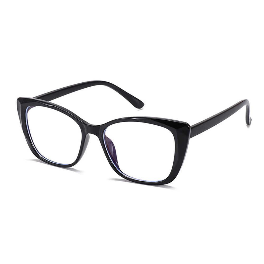Techsuit - Anti-Blue Light Glasses Reflex PC (PC28016-C1) - Cat Eye - Black