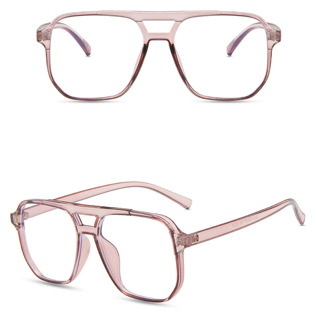 Techsuit - Anti-Blue Light Glasses Reflex PC (PC28014-C4) - Square - Pink