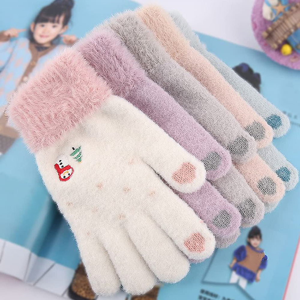 Techsuit - Gloves (ST0011) - from Mink Fur, Size 21cm - Grey