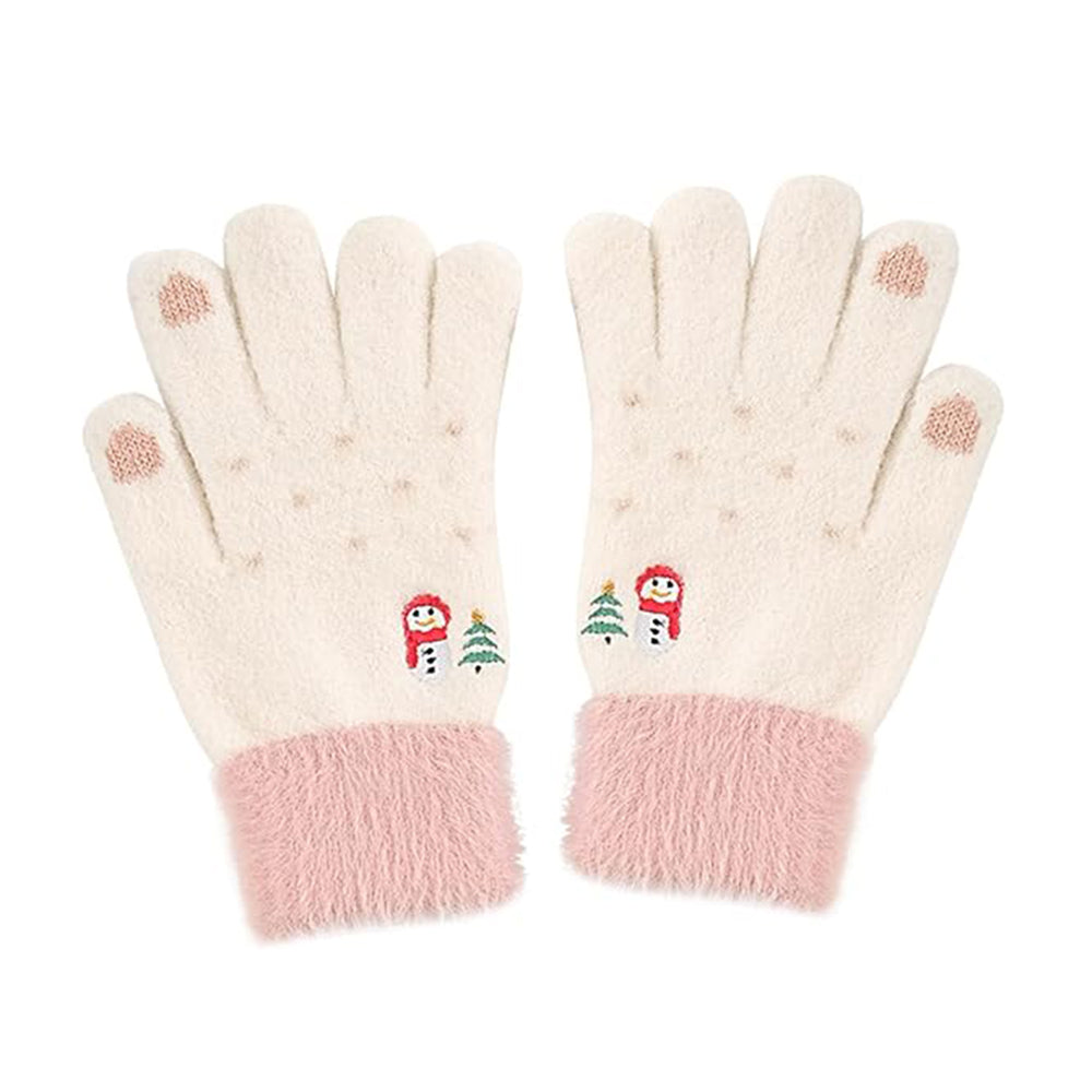 Techsuit - Gloves (ST0011) - from Mink Fur, Size 21cm - White