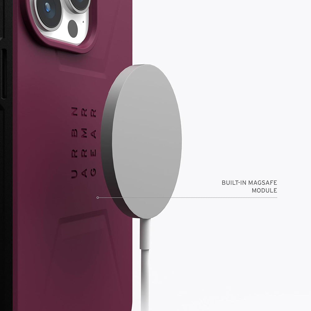 UAG - Civilian MagSafe - iPhone 15 Pro - Bordeaux