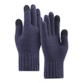 Techsuit - Gloves (ST0012) - from Alpaca Wool, Size 22cm - Navy Blue
