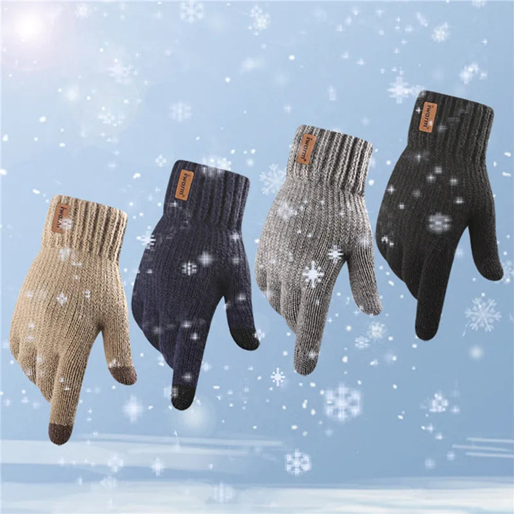 Iwarm - Gloves (ST0016) - from Alpaca Wool, Size 22cm - Grey