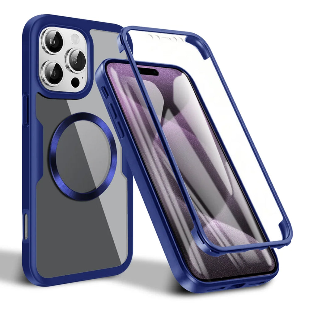 Techsuit - ColorVerse 360 MagSafe Series + Screen Protector - iPhone 16 Pro - Blue