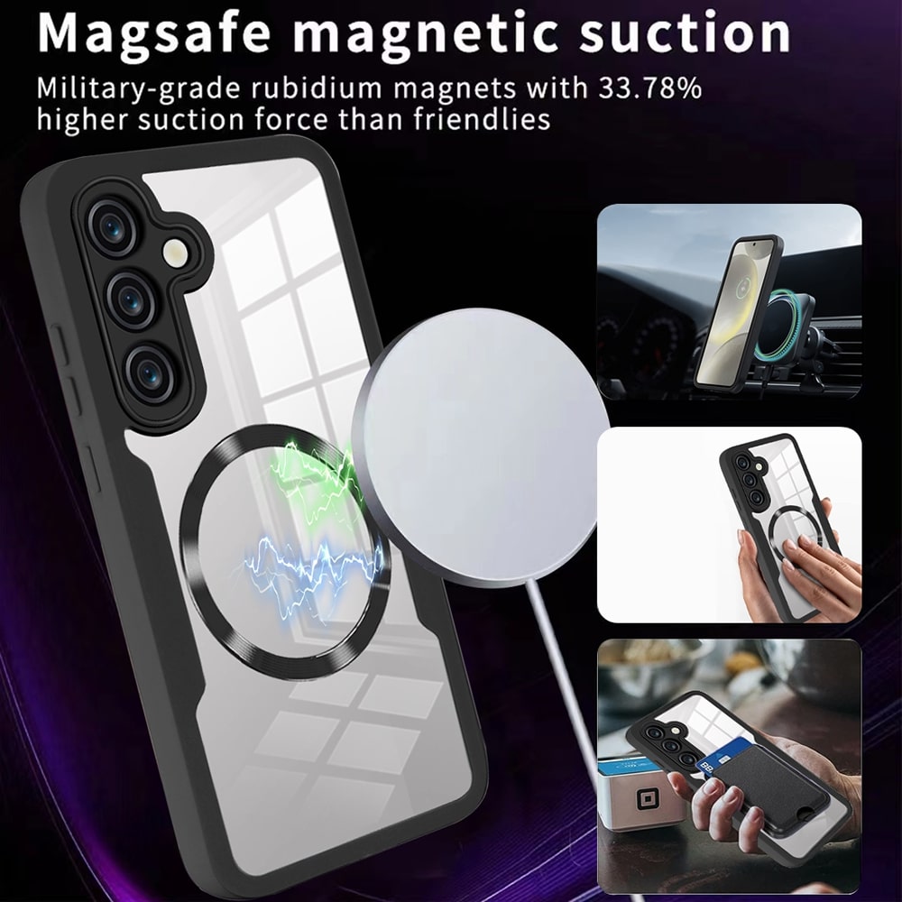 Techsuit - ColorVerse 360 Series + Screen Protector - Samsung Galaxy S24 FE - Black