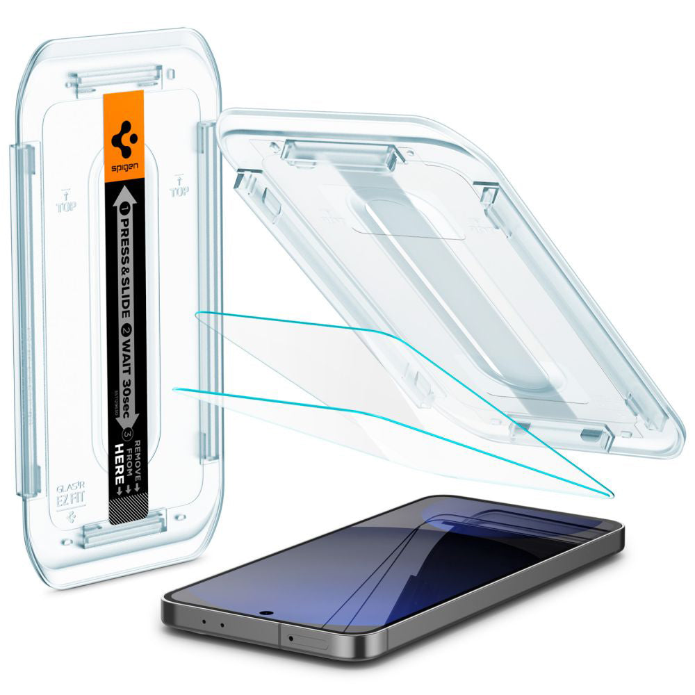 Spigen - (2 pack) Glas.tR EZ-FIT (AGL08729) - Samsung Galaxy S24 FE / A56 5G - Clear