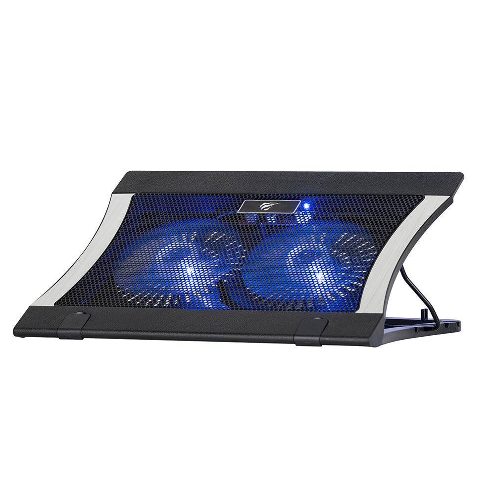 Havit - Cooling Pad (F2051) - for Laptop, 9 - 17", 2x USB, 1000RPM, Adjustable - Black