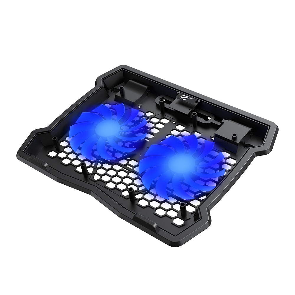 Havit - Cooling Pad (F2075) - for Laptop, 10 - 15.6", 2x USB, 26dBA - Black