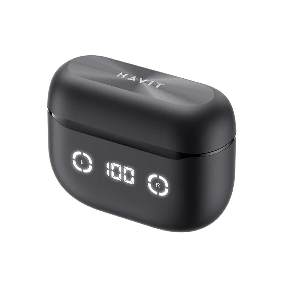 Havit - Wireless Earbuds (TW984) - Bluetooth 5.4, ANC, Digital Display, True Wireless, Type-C, 420mAh, Havit Life App - 