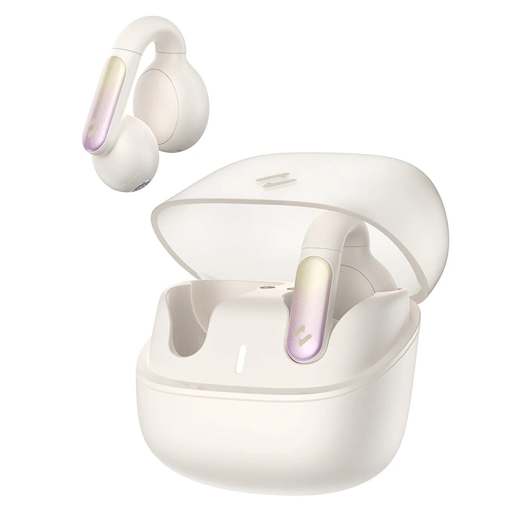Havit - Wireless Earbuds (TW980) - for Sport, Open-Ear Clip, with Microphone, Bluetooth 5.3, TWS, USB-C, 400mAh - Beige