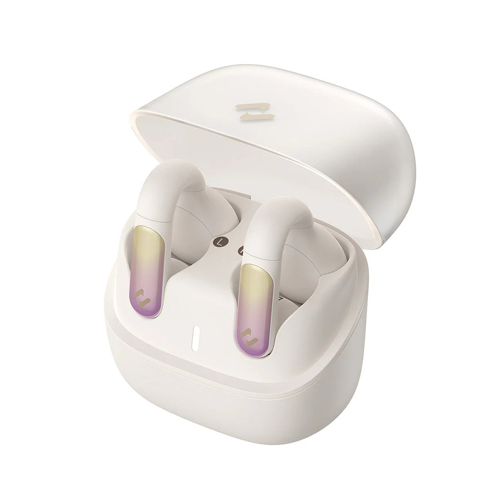 Havit - Wireless Earbuds (TW980) - for Sport, Open-Ear Clip, with Microphone, Bluetooth 5.3, TWS, USB-C, 400mAh - Beige