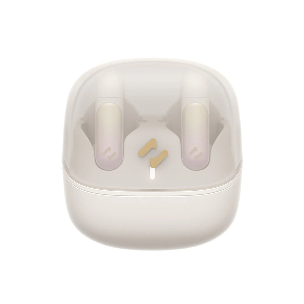Havit - Wireless Earbuds (TW980) - for Sport, Open-Ear Clip, with Microphone, Bluetooth 5.3, TWS, USB-C, 400mAh - Beige