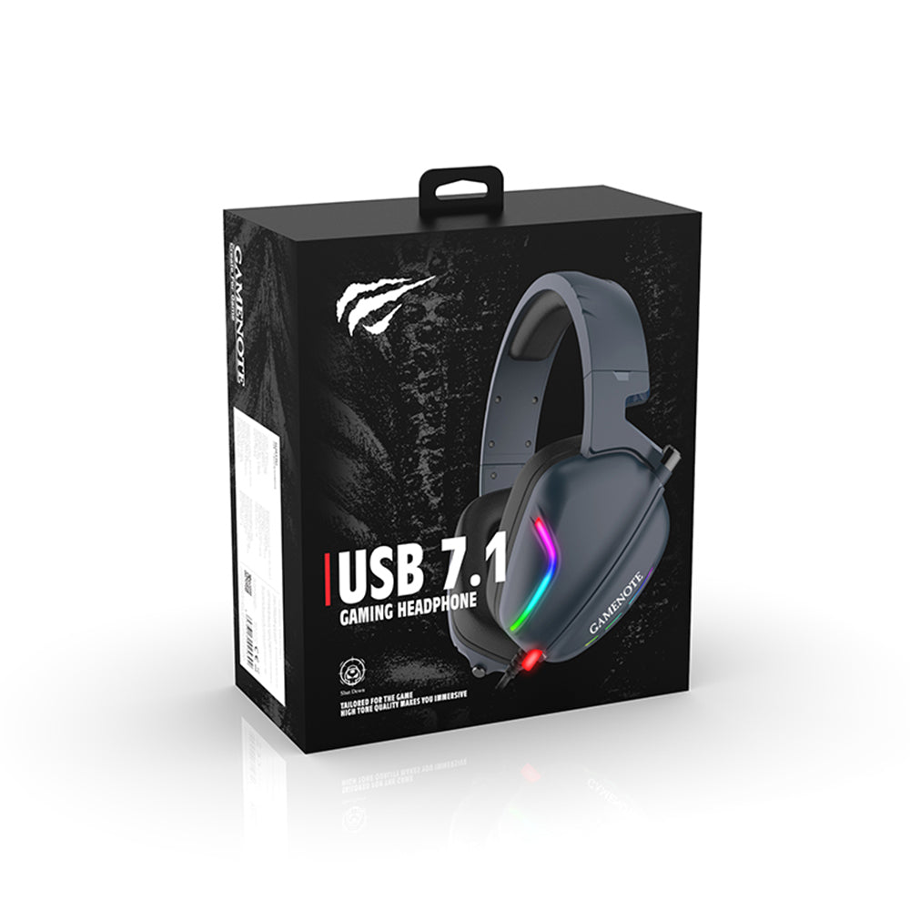 Havit - Gaming Headphones (H2038U) - with Microphone, 50mm Speaker, USB, 2m - Black