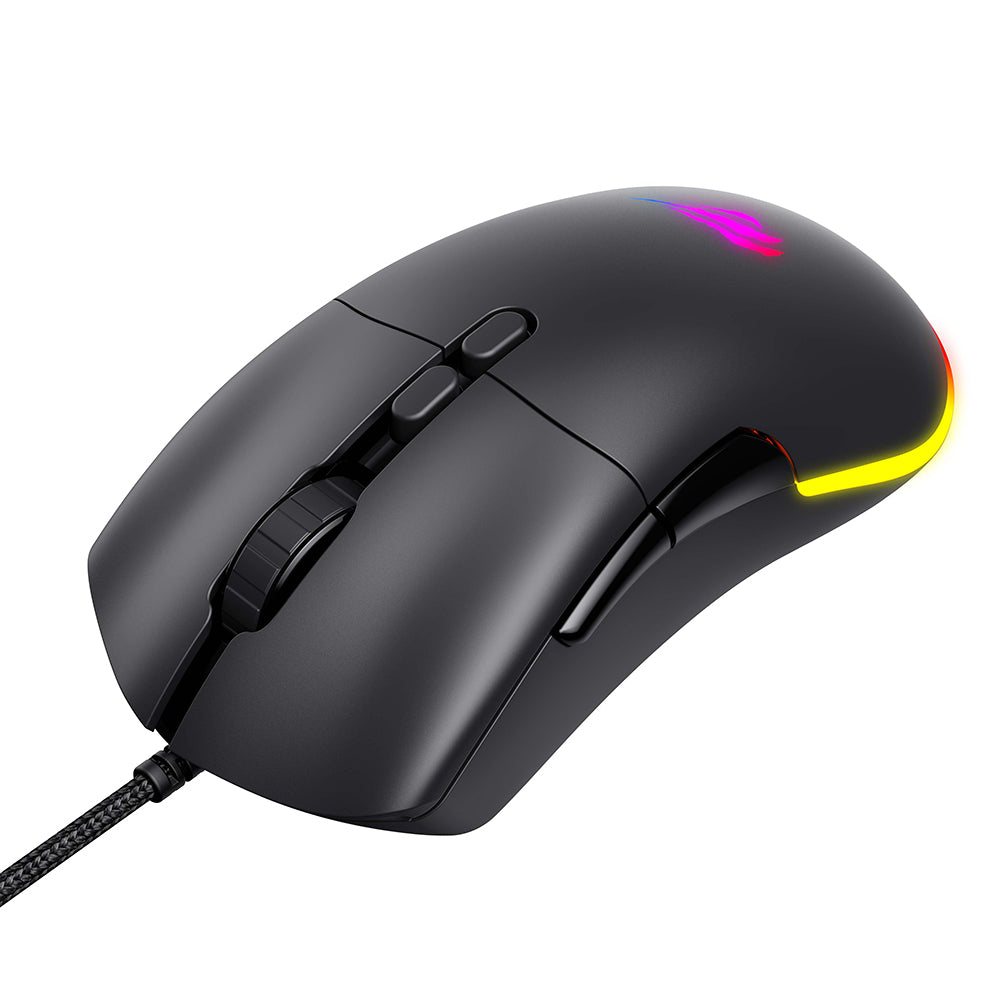 Havit - Wired Gaming Mouse (MS954) - 800/1600/2400/3200/6400/12000 DPI, 1.6m, 5V - Black