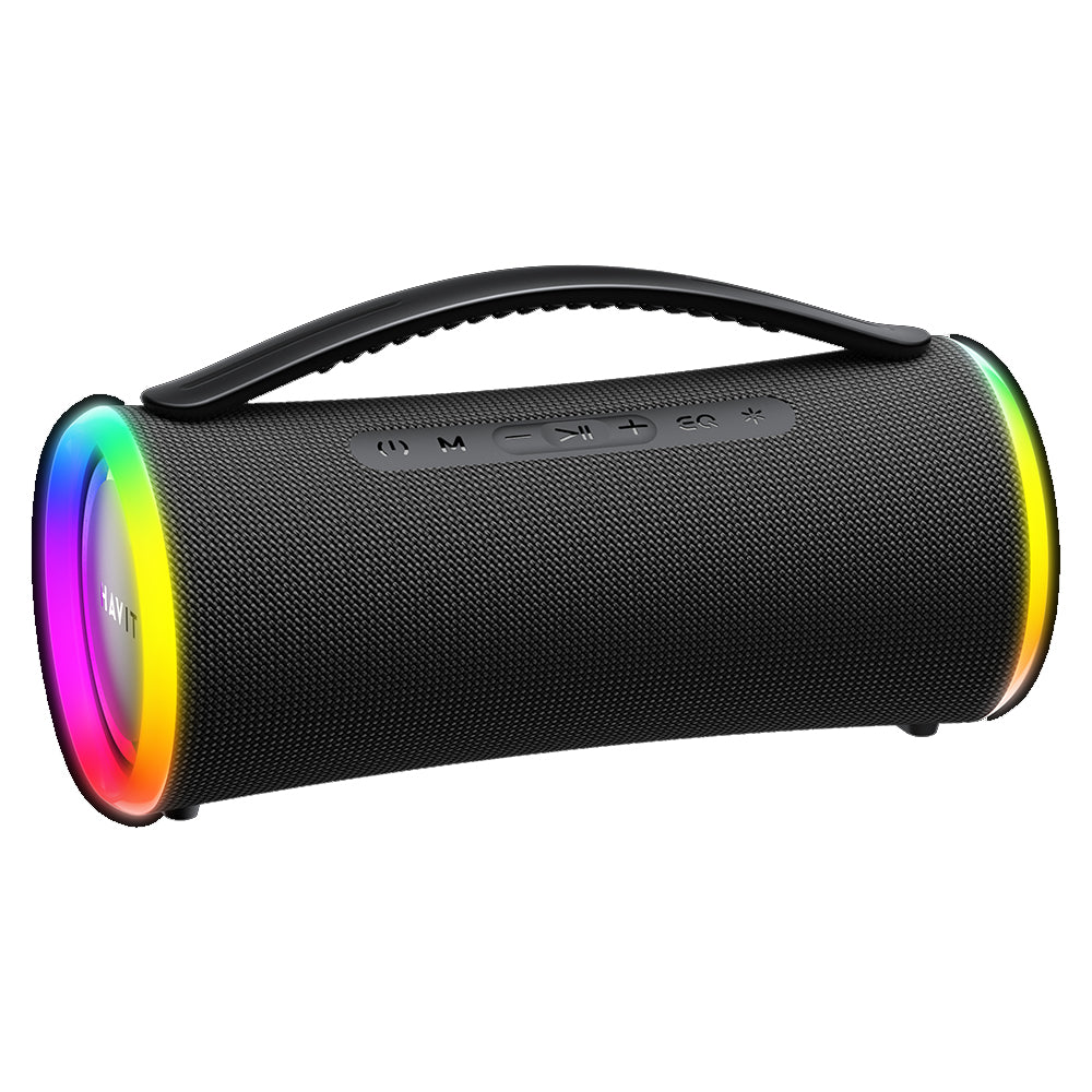 Havit - Wireless Speaker (SK834BT) - Type-C, Bluetooth 5.3, TWS, TF, FM, USB, RGB Lights, IPX6, 4000mAh - Black