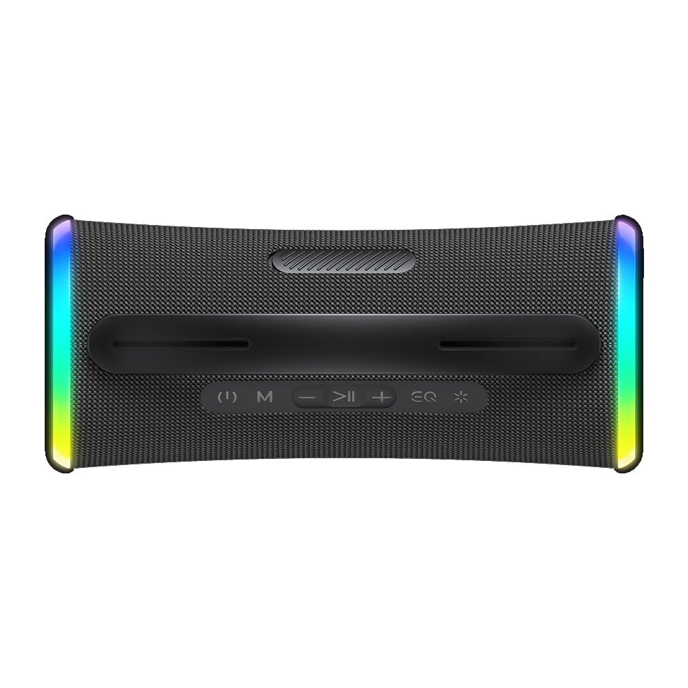 Havit - Wireless Speaker (SK834BT) - Type-C, Bluetooth 5.3, TWS, TF, FM, USB, RGB Lights, IPX6, 4000mAh - Black