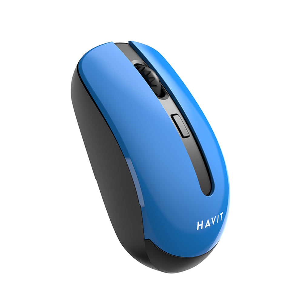 Havit - Wireless Mouse (MS989GT) - 2.4GHz, 800-1200-1600 DPI, AA Battery - Black / Blue