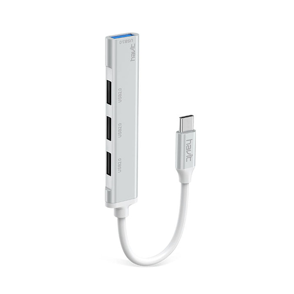 Havit - Docking Station (HB41) - USB 3.0, 3x USB 2.0, 11.8cm Cable Length, Aluminium Alloy - Silver